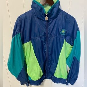 90’s Givenchy Windbreaker Neon Vintage Jacket size medium